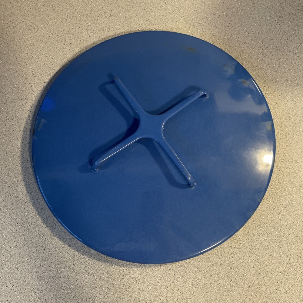 Vintage DANSK Kobenstyle Blue Enamel  12" Pot Cover LID ONLY!!